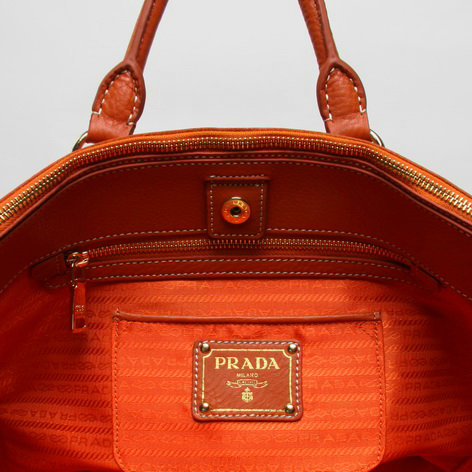 2014 Prada original grained calf tote bag BN2420 orange
